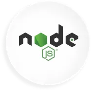 Node.js logo: Green hexagon, versatility, stability, growth.