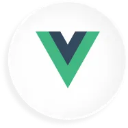 Logo Vue.js : V bleu-vert polyvalent, confiance, croissance, UI fluide.